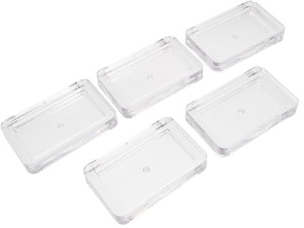 Homoyoyo 5 Stück Teiliges Transparentes Lidschatten Langlebige Behälter mit Deckel Kompakte Make Up Aufbewahrungsbox für Lidschatten und Augenbrauenpuder für Heimgebrauch