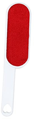 Cepillo Quitapelusas de Doble Cara Mango Abs Blanco Rojo | Diseño de Orificio Mango, Limpieza Rápida, Funciona Bien en Material Afelpado