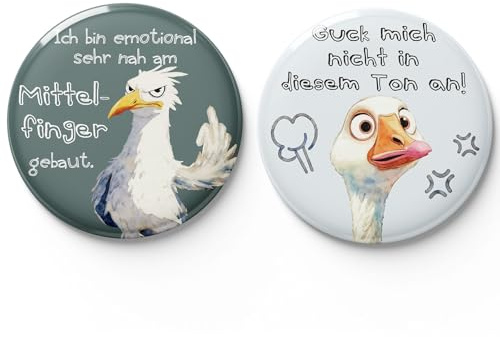 WenmthG 2er Set Lustige Kühlschrankmagnete -Büro Geschenke mit dem Thema Möwen und Gänse Kollegen, Freund
