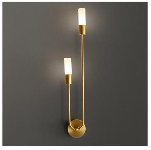 TTDGYYXW Lámparas de pared Apliques de pared de tocador, lámpara de pared de baño de 2 luces negro/dorado, lámpara de pared de metal con fuente de luz G9, accesorios de iluminación de montaje en pared