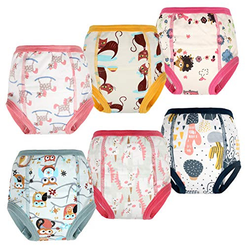 FLYISH DIRECT Mutandine Apprendimento per Bambino per Ragazzi Mutandine di Apprendimento Pantaloni da vasino per Bambini Cotone Assorbente Confezione da 6, 6T/6 Anni