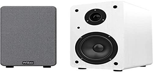 Wiibo Karino 200 Bianco - Diffusori da scaffale HiFi - Potenza 100 W - Diffusori Bass Reflex a 2 Vie - Tweeter da 2 Pollici e Woofer da 5 Pollici - Coppia di Altoparlanti con Audio Surround