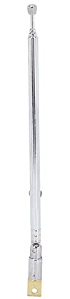 Antenne Radio Portable Remplacement Antenne Télescopique Acier Inoxydable Laiton 4 Sections Remplacement AM FM Radio Antenne pour Télécommande TV