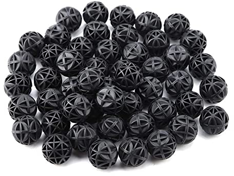 Butyeak Aquarium Bio Filterbälle, Bio Filterbälle, Aquarium Filter Bio Balls, 100 Stück Filter Biochemische Ball, Reduziert Anzahl Wasserwechsel, Filtermaterial für EX Außenfilter, für Aquarien, 16mm