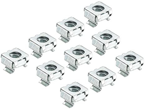 PATIKIL M6 Gabbia Dadi Carbonio Acciaio per Server Cremagliera Armadi, Blu Bianco 30pz