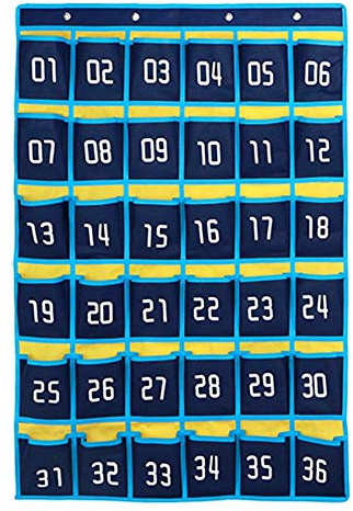 Rocita 36 tasche numerate grafico cellulare appeso borsa portaoggetti organizer da appendere per aula cellulare calcolatrice titolari