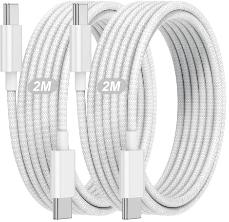 USB C auf USB C Kabel 2M, für Apple Certified 2Pack 2M iPhone 17 16 15 Ladekabel, Lang Type C to C Schnellladekabel 60W für Apple iPhone 17 Pro Max/17 Air/16 Pro/16 Pro Max/15 Plus/15 Pro Max/iPad Pro
