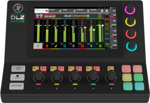 Mackie DLZ Creator XS - Mezclador digital adaptable para podcasting, transmisión y YouTube con modos de usuario, tecnología Mix Agent, mezcla automática, preamplificadores de micrófono Onyx80