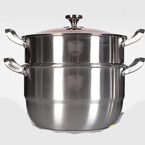 JKJZSALJ Olla De Vapor/Sopera para El Hogar,Bollos Al Vapor Grandes Y Extragruesos Multicapa De Acero Inoxidable 304,para Estufa De Gas