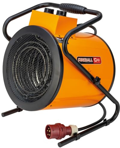 SIP FIREBALL Turbofan 9001 Electric Fan Heater 400V 9kW 30,706BTU/hr 2 Heat Settings & Cool Function