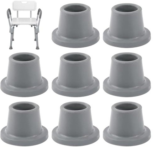Shower Chair Replacement Feet - Anti-Slip Suction Cup, 8pcs Rubber Caps | Sturdy Bathtub Chair Feet, Heavy-Duty Rubber Tips, Replacement Legs for Bath Seat, Body Safety Accessories