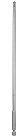 HARFINGTON #2 Phillips Screwdriver Bit PH2 1/4 Hex Shank 10 (250mm) Long Magnetic S2 Steel Industrial Grade Screw Driver Bit Cross Head Electric Drill Bits 0.236 (6mm) Rod