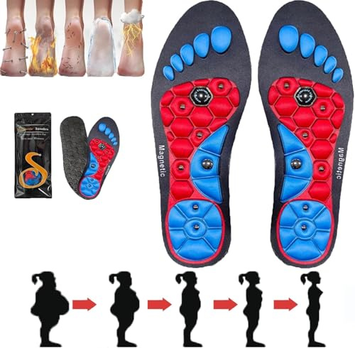 Acupressure Magnetic Insoles, Orthopedic Insoles Get Relief for Painful Feet, Effective Magnetic Shoe Inserts for Men&Women (M(40-43))