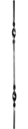 shivler Zaunelemente Gartentor Metallzaun Zäune Zaundekoration Zaunpfosten Balkonverkleidung Set Verschiedene Muster (950mm - 09.628/2 Stück)