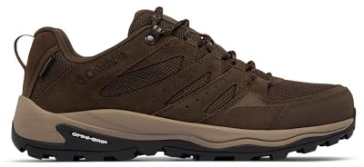 Columbia Men's Redmond 4 Low WP, Mid Rise Trekking and Hiking Boots, Cordovan/Tangy Orange, 9 Regular