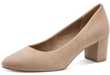 Marco Tozzi Damen Pumps mit Blockabsatz Elegant, Beige (Tan), 42 EU