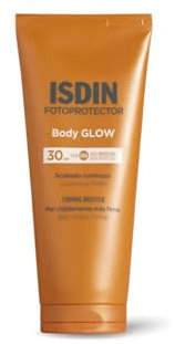 ISDIN Body Glow SPF 30 Protector Solar Corporal en Loción con Efecto Glow, Alta Protección y una Piel más Luminosa 200ml
