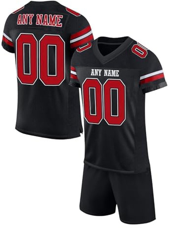 ywkiyrs Custom Football Jerseys for Men Women Personalised Boys American Football Shirts Kit with Name Number Logo Sports Training Jersey