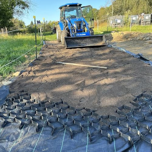 Stabilizzatore de Ghiaia Di griglia per driveway in ghiaia ad alta resistenza per il supporto della base del marciapiede, geogriglia per giardini e prati per il controllo de'erosione/progetti(1x4m)