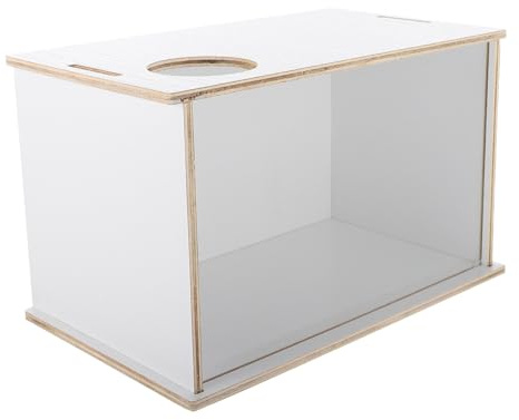 MOTHNUR Sandbad für Kleintiere und Hamster Quadratische Acryl Badewanne 25.2x15.2x14.5cm mit Einfachem Reinigungssystem für Streifenhörnchen und Nager