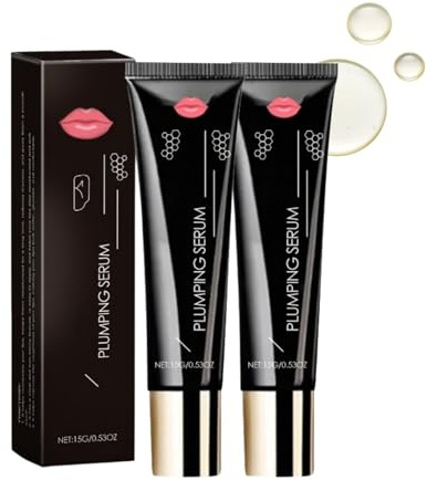 Lip Booster Serum mit Kollagen & Hyaluron - Plumpender Lippenbooster für Voluminöse Lippen, Pflegendes Lippenöl bei Trockenheit & Feinen Linien, Vegan & Für Empfindliche Lippen (2)