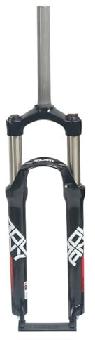 LHHL MTB Fahrrad Federgabel 24 In Öl/Frühling Gerade 28,6mm Verfahrweg 110mm Scheibenbremse HL QR 9mm Fahrradgabel 1780g(D-Black)