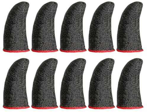 Toddmomy 10 Stück Dünne Fingerlinge aus Silberfaser Bequeme Elastische Fingerschützer Verschleißfest für Mobiles Gaming Fingerabdeckung Beim