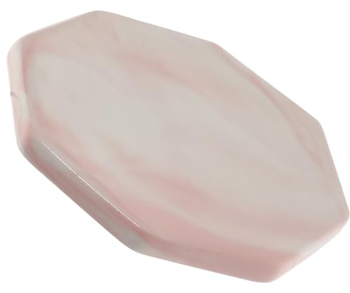 SHERCHPRY Placa de Cera de Sellado Reutilizable de Cerámica Rosa Octogonal, Tapete Multifuncional para Sello de Lacre, Almohadilla Resistente para Artesanía y Manualidades, Soporte Compacto