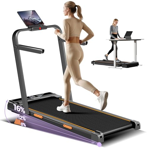 Walking Pad with 16% Incline, 10KM/H Under Treadmill for Home Office