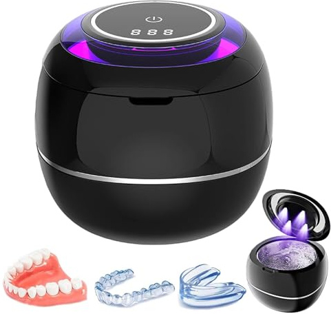Dentaclean 2026 - Limpiador ultrasónico de dientes (42000 hz) para canalones y dientes, alineadores, protector dental