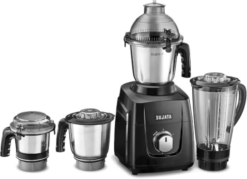 Sujataa MG03 Juicer Mixer Grinder 1000W High Speed Kitchen Appliance with 4 Jars & Coconut Milk Extractor