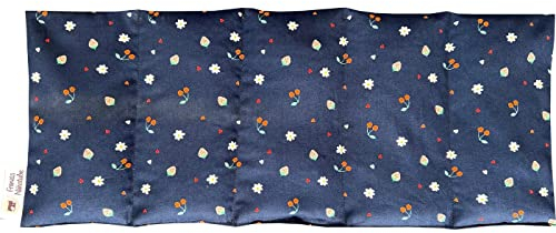 Franzis Nähstube 50x20cm Traubenkernkissen Kirsche schwarz in 100% Baumwolle I Körnerkissen Traubenkern 50x20 für Mikrowelle I Wärmekissen, Traubenker