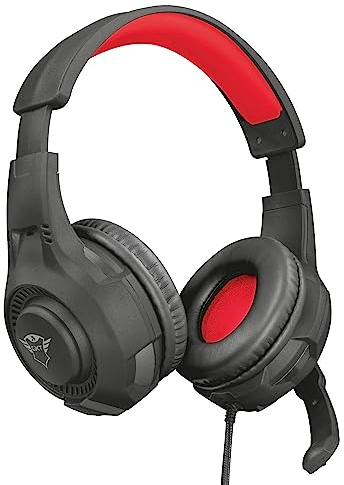 Trust Gaming Headset GXT 307 mit Mikrofon für PS4, PS5, PC, Nintendo Switch, Xbox Series X, Xbox One - Ravu Kabelgebundene Gaming-Kopfhörer mit Einstellbarem Kopfbügel - Schwarz, 22450