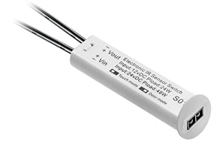 Touchless switch universal (bipolar or proximity) white 12V DC (3M tape) with dimmer AE-WBBUNI-10DIM gtv 5901867158338