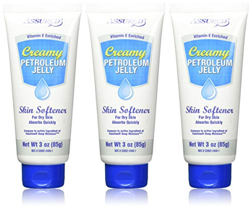 Creamy Petroleum Jelly Hand Cream for Dry, Rough Skin, 3 oz each (3 pack), Absorbs Quickly, Multi Pack, Softly Scented