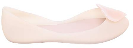 Women Ladies Flat PEEP Toe Casual Jelly Bow Slip ON Ballerina Shoes Size 3-8