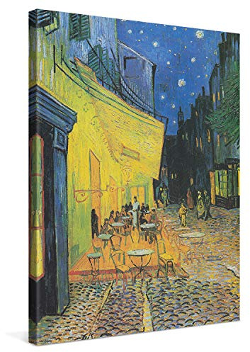 PICANOVA – Vincent Van Gogh Café Terrace at Night 60x80 cm – Bild auf Leinwand – Leinwandbild – Premium Leinwanddruck – Kunstdruck Auf 2cm Holz-Keilrahmen Für Schlaf- Und Wohnzimmer