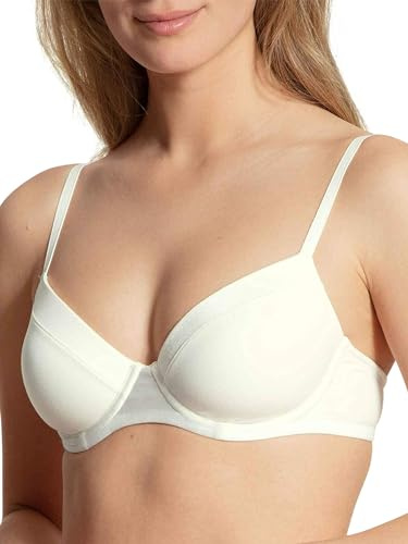 Calida Cate Soutien-Gorge t-Shirt Dames, Bretelles réglables, avec Bandeau Satin