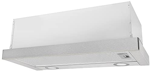 Exquisit Flachschirmhaube FSH 61-8 C | 2 Leistungsstufen | Inoxlook