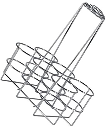 Flaschenkorb Metall 6 Flaschen Flaschenträger Milchflaschenkorb Flaschenbehältnis Getränkekorb für Bier Milch Saft Hause Party Zubehör, 25x23cm, (54VWCV1C2414OJE6)
