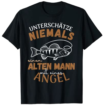 ALTER MAN MIT ANGEL! Angeln Fischen Fischer Angler Spruch T-Shirt
