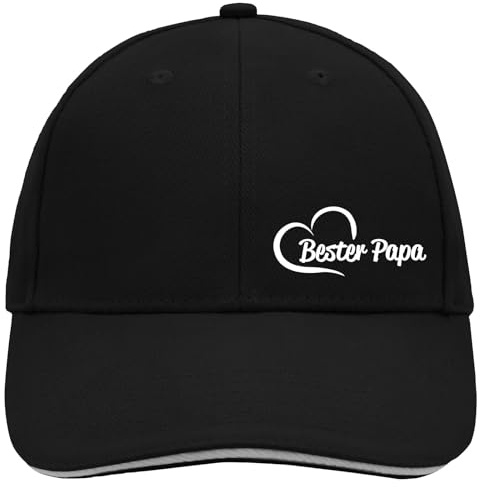 Huuraa Cappy Mütze Bester Papa Herz Geschenk | Baseballkappe Basecap Kappe Geschenkidee Unisex Baseball Cap