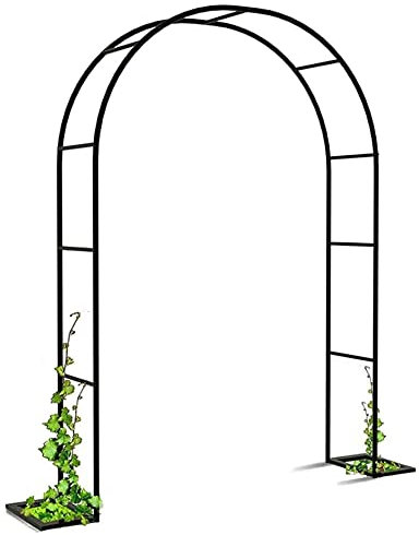 YYHJ Arche Jardin Arches À Rosiers,Arcade Allée Entrée métal Pergola de Jardin,Decoration pour Mariage,pour Plantes Grimpantes extérieur,Noir