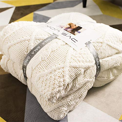 Decke Gestrickte Decke Kuschelig, Handgemachte Strickdecke Decke Decke Decke Tagesdecke Abdeckung Decke für Bett & Sofa, Couch, Bank, Stuhl, Chubby Warm Das neue