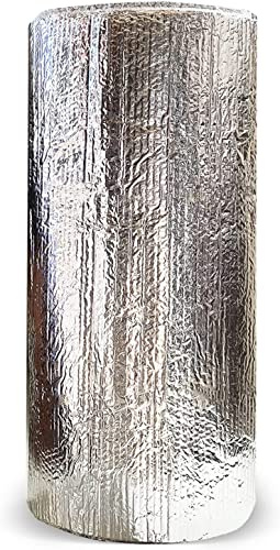 Reflektierende Wärmedämmung Füllmaterial aus Aluminium und Blasen, 0,5 x 25 m (12,5 m²), kalt und warm, für Wohnwagen, Camper, Dachböden, industrielle Nutzung