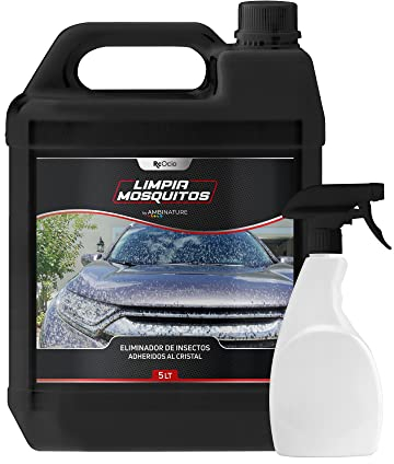 Limpiador de Mosquitos para coche |1L - 5 LITROS |Quita insectos eliminador de mosquitos y resina |Anti insectos para limpiar insectos en frontales, parachoques, espejos retrovisores,visera del casco