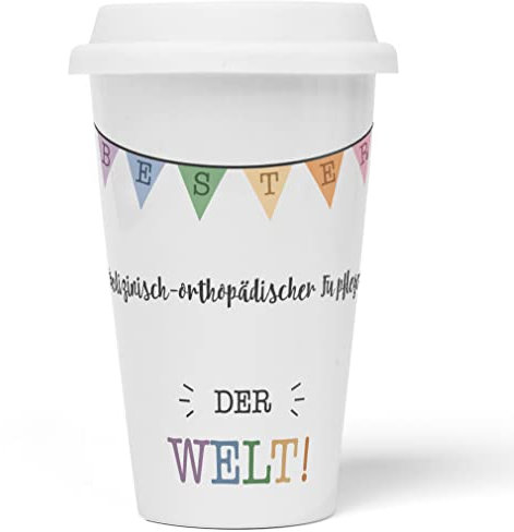 JUNIWORDS To-Go Becher mit Deckel, Bester Medizinisch-orthopädischer Fußpfleger der Welt (5710691)