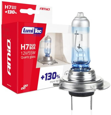 AMiO H7 Glühlampe Fernscheinwerfer 55W 4300K PX26d Fernlicht Halogen Birne 01406