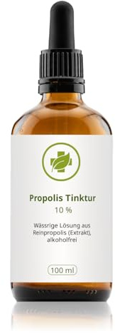 vitalundfitmit100 Propolis Tinktur 100 ml, 10% Extrakt, alkoholfrei, reine Imkerqualität