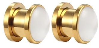Whoiy Tunnel Edelstahl 6mm/8mm/10mm/12mm/14mm/16mm, 2 Stück Ohrringe für Tunnel Opale Schrauben Ohr Plug Tunnel Expander